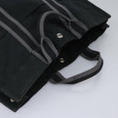 HERMES Fourre Tout MM Hand Bag Canvas Black Auth ep7392-6