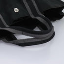 HERMES Fourre Tout MM Hand Bag Canvas Black Auth ep7392-7