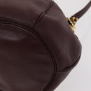 CARTIER Shoulder Bag Leather Red Auth ep7404-9