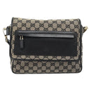 GUCCI GG Canvas Shoulder Bag Black 019 0375 Auth ep7418-12