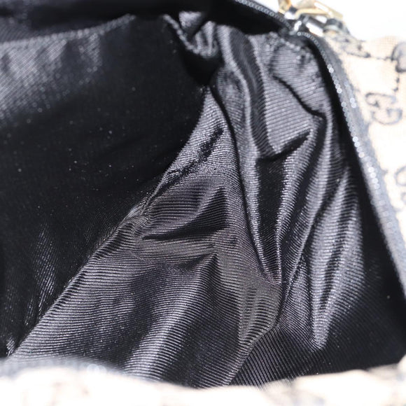 GUCCI GG Canvas Shoulder Bag Black 019 0375 Auth ep7418