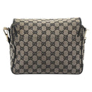 GUCCI GG Canvas Shoulder Bag Black 019 0375 Auth ep7418-2
