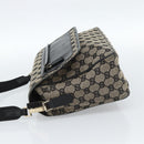 GUCCI GG Canvas Shoulder Bag Black 019 0375 Auth ep7418-3
