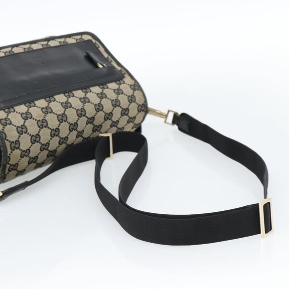 GUCCI GG Canvas Shoulder Bag Black 019 0375 Auth ep7418