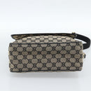 GUCCI GG Canvas Shoulder Bag Black 019 0375 Auth ep7418-5