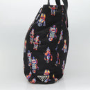 PRADA Tote Bag Nylon Black Silver Auth ep7424-3