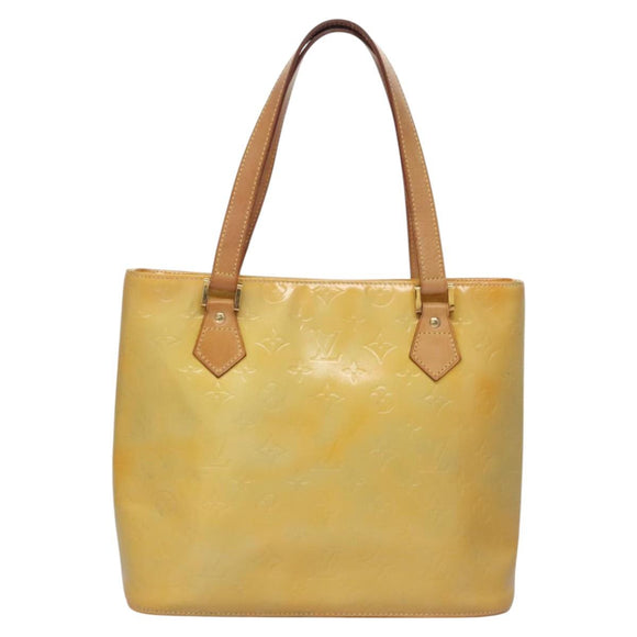 LOUIS VUITTON Monogram Vernis Houston Hand Bag Gris M91053 LV Auth ep7454
