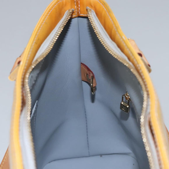 LOUIS VUITTON Monogram Vernis Houston Hand Bag Gris M91053 LV Auth ep7454