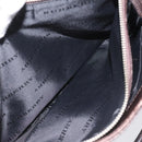 BURBERRY Nova Check Hand Bag Nylon Beige Dark Brown Silver Auth ep7479-20