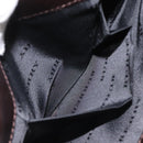 BURBERRY Nova Check Hand Bag Nylon Beige Dark Brown Silver Auth ep7479-22