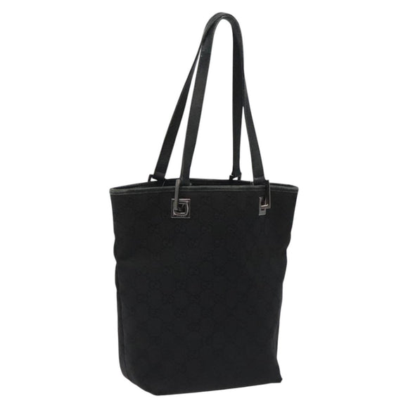 GUCCI GG Canvas Tote Bag Black 31244 Auth ep7480