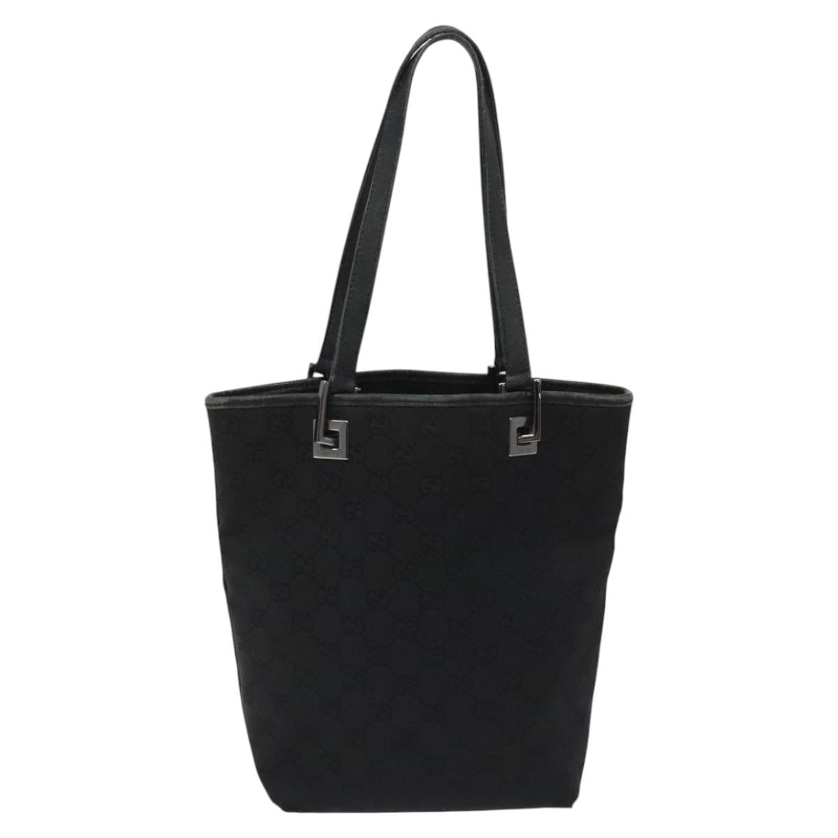 GUCCI GG Canvas Tote Bag Black 31244 Auth ep7480 | Brand
