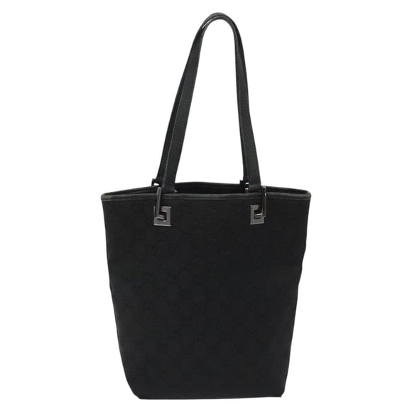 GUCCI GG Canvas Tote Bag Black 31244 Auth ep7480