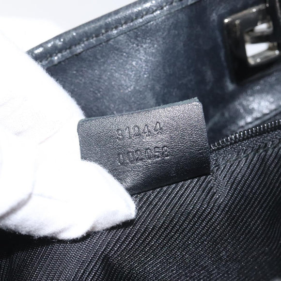 GUCCI GG Canvas Tote Bag Black 31244 Auth ep7480