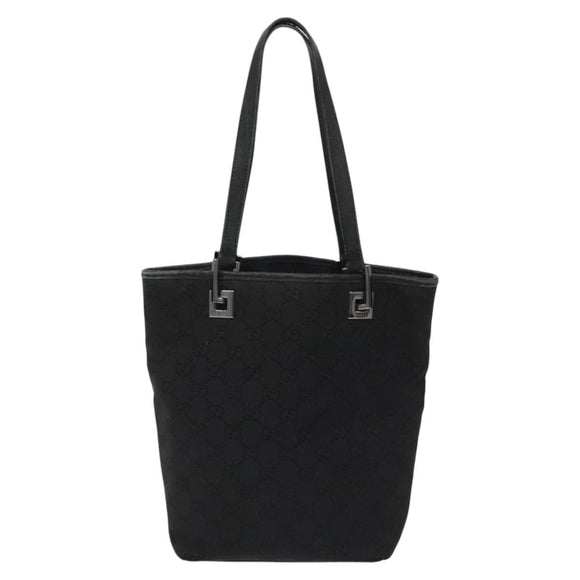 GUCCI GG Canvas Tote Bag Black 31244 Auth ep7480
