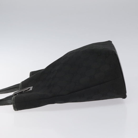 GUCCI GG Canvas Tote Bag Black 31244 Auth ep7480