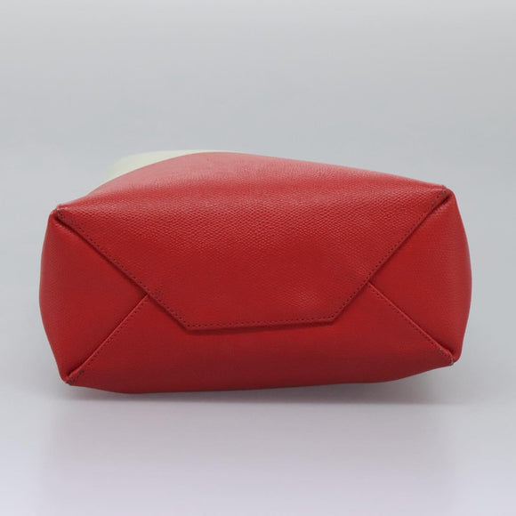 CELINE Tote Bag Leather 2way Red Auth ep7482