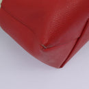 CELINE Tote Bag Leather 2way Red Auth ep7482-16