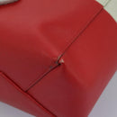 CELINE Tote Bag Leather 2way Red Auth ep7482-10