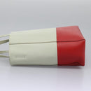 CELINE Tote Bag Leather 2way Red Auth ep7482-3