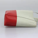 CELINE Tote Bag Leather 2way Red Auth ep7482-4