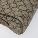 GUCCI GG Plus Supreme Shoulder Bag PVC Leather Beige Auth ep7483-14