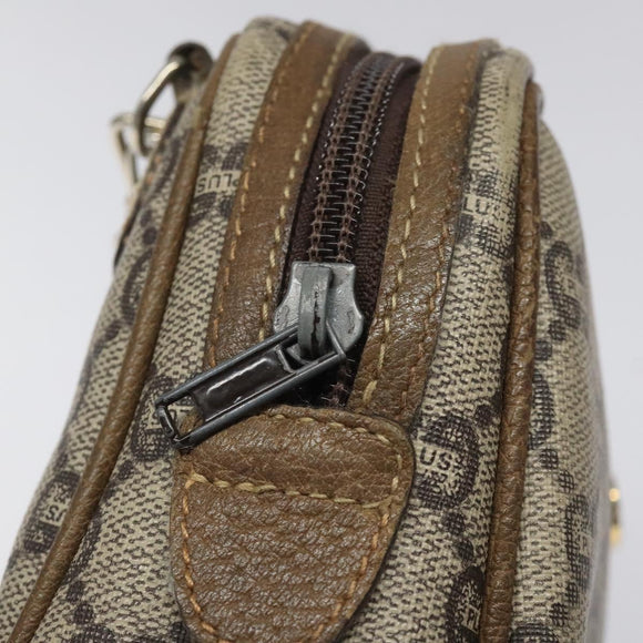 GUCCI GG Plus Supreme Shoulder Bag PVC Leather Beige Auth ep7483