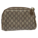 GUCCI GG Plus Supreme Shoulder Bag PVC Leather Beige Auth ep7483-13