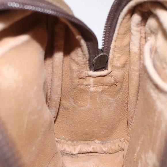 GUCCI GG Plus Supreme Shoulder Bag PVC Leather Beige Auth ep7483