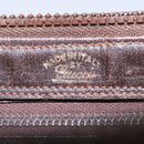 GUCCI Web Sherry Line Shoulder Bag Suede Leather Brown Gold Red Auth ep7487-18