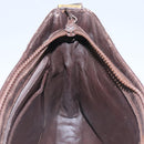 GUCCI Web Sherry Line Shoulder Bag Suede Leather Brown Gold Red Auth ep7487-20