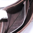 GUCCI Web Sherry Line Shoulder Bag Suede Leather Brown Gold Red Auth ep7487-22