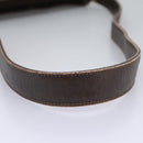 GUCCI Web Sherry Line Shoulder Bag Suede Leather Brown Gold Red Auth ep7487-8