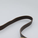 GUCCI Web Sherry Line Shoulder Bag Suede Leather Brown Gold Red Auth ep7487-14