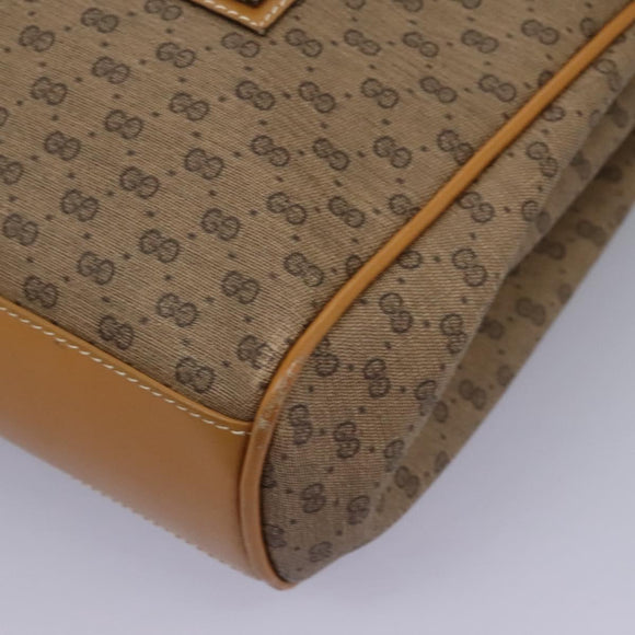 GUCCI Micro GG Supreme Shoulder Bag PVC Beige Gold 001 115 1199 Auth ep7488