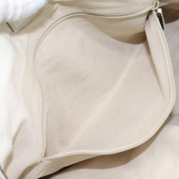 GUCCI Hand Bag Raffia Silver White 211944 Auth ep7490