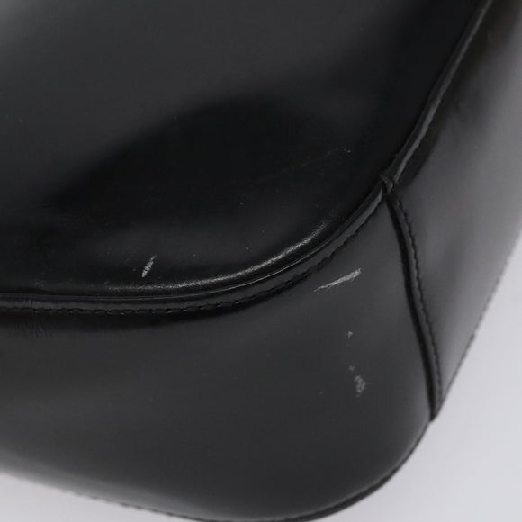GUCCI Hand Bag Leather Black Auth ep7516