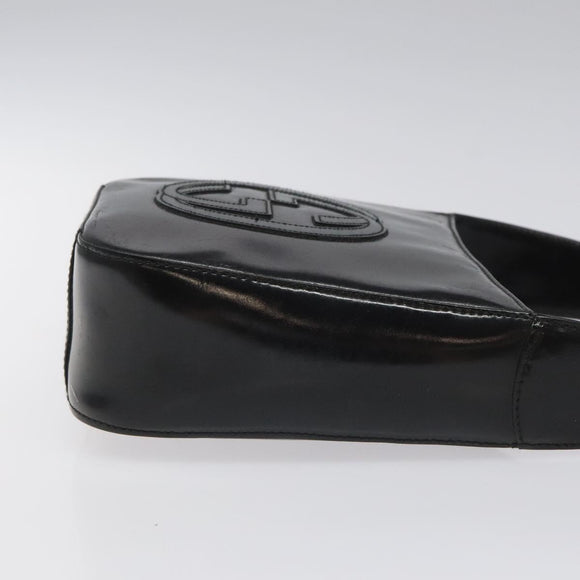 GUCCI Hand Bag Leather Black Auth ep7516