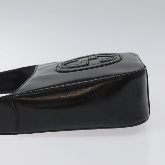 GUCCI Hand Bag Leather Black Auth ep7516