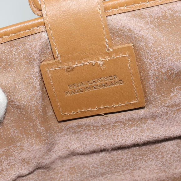 Burberrys Nova Check Shoulder Bag Canvas Leather Beige Gold Auth ep7522