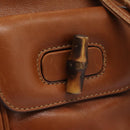 GUCCI Bamboo Backpack Leather Brown Gold 003 2058 0030 Auth ep7524-20