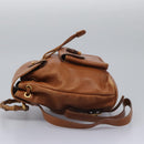 GUCCI Bamboo Backpack Leather Brown Gold 003 2058 0030 Auth ep7524-3