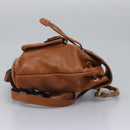 GUCCI Bamboo Backpack Leather Brown Gold 003 2058 0030 Auth ep7524-4
