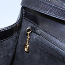 GUCCI Hand Bag Leather Black Gold Auth ep7529-22