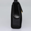 GUCCI Hand Bag Leather Black Gold Auth ep7529-4