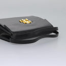 GUCCI Hand Bag Leather Black Gold Auth ep7529-7