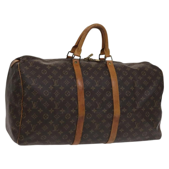 LOUIS VUITTON Monogram Keepall 55 Boston Bag M41424 LV Auth ep7541