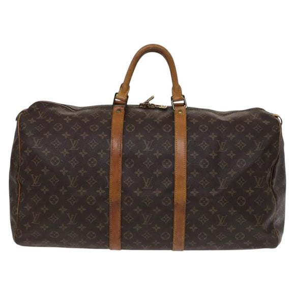 LOUIS VUITTON Monogram Keepall 55 Boston Bag M41424 LV Auth ep7541