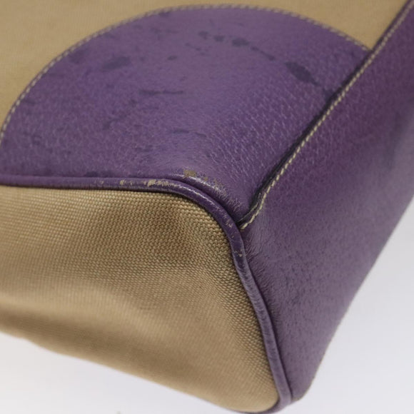 PRADA Tote Bag Canvas Beige Auth ep7542