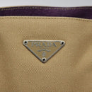 PRADA Tote Bag Canvas Beige Auth ep7542-17